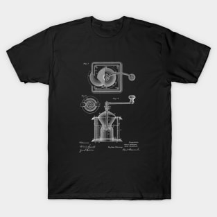 Coffee Mill Vintage Patent Drawing T-Shirt